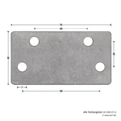 Hörmann Ersatz-Hebelarm Inkl. Adapterplatte, BRH 1920 Mm -Hörmann Verkauf 1049501 hoermann ersatz hebelarm inkl adapterplatte brh 1920mm adapterplatte bemassung