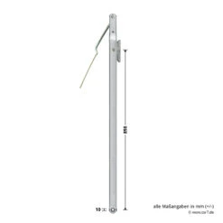 Hörmann Ersatz-Hebelarm Inkl. Adapterplatte, BRH 2000 Mm -Hörmann Verkauf 1049502 hoermann ersatz hebelarm inkl adapterplatte brh 2000mm bemassung