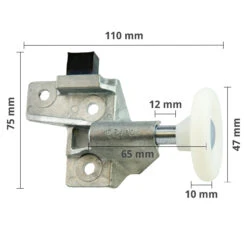 Hörmann Rollenhalter Mit Laufrolle Und Puffer, Rechts -Hörmann Verkauf 1084004 hoermann rollenhalter mit laufrolle und puffer rechts masse