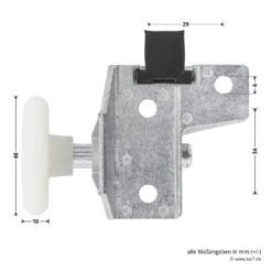 Hörmann Rollenhalter F80, Rechts -Hörmann Verkauf 1284004 hoermann rollenhalter f80 rechts bemassung