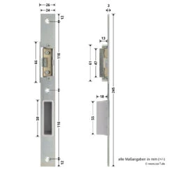Hörmann Schließblech Für Hauptschloss THP/FSTHP DIN Rechts -Hörmann Verkauf 276988 hoermann schliessblech fuer hauptschloss thp fsthp din rechts bemassung