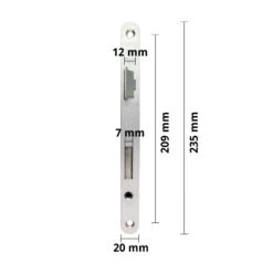 Hörmann Einsteck Rohrprofilschloss 1306 Für Nebentüren, PZ, Links -Hörmann Verkauf 3040438 Einscteckschloss bemassung b