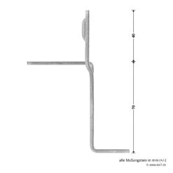 Hörmann Knotenblech, Beschlag L, Ausführung Links, Baureihe 30 -Hörmann Verkauf 3044999 hoermann knotenblech beschlag l ausfuehrung links baureihe 30 masse bild 3