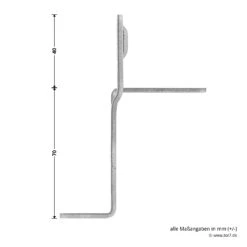 Hörmann Knotenblech, Beschlag L, Ausführung Rechts, Baureihe 30 -Hörmann Verkauf 3045000 hoermann knotenblech beschlag l ausfuehrung rechts baureihe 30 masse bild 3