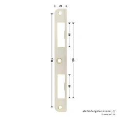 Hörmann Winkelschließblech 92 Mm Für Holz-Nebentüren -Hörmann Verkauf 3054221 hoermann winkelschliessblech 92 mm fuer holz nebentueren masse