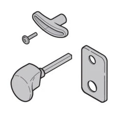 Hörmann Torgriffgarnitur, TS 42,5 Mm, Edelstahl Gebürstet, PZ -Hörmann Verkauf 3059741 hoermann torgriffgarnitur skizze