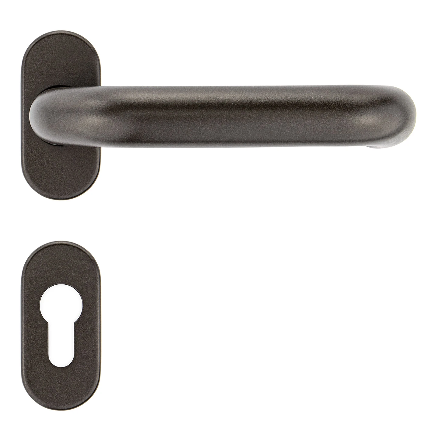 Hörmann Drückergarnitur, Aluguss Braun, PZ 1 Hörmann Drückergarnitur, Aluguss Braun, PZ