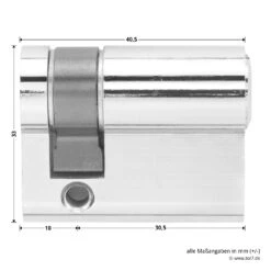 Hörmann Profilhalbzylinder, 30,5 + 10 Mm -Hörmann Verkauf 436122 hoermann profilhalbzylinder gleichschliessend masse