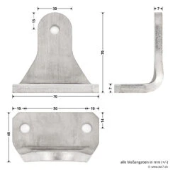 Hörmann Beschlags-Set VersaMatic, Edelstahlausführung -Hörmann Verkauf 437018 hoermann beschlags set versamatic edelstahlausfuehrung torwinkel masse
