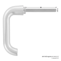 Hörmann Drückergarnitur D110 Kurzschild BB, Alu -Hörmann Verkauf 449909 hoermann drueckergarnitur mit kurzschild bb gelocht alu stift masse