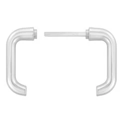 Hörmann Drückergarnitur D110 Kurzschild PZ, Alu -Hörmann Verkauf 449910 hoermann drueckergarnitur mit kurzschild pz gelocht alu griffe