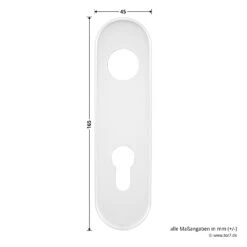 Hörmann Drückergarnitur D110 Kurzschild PZ, Alu -Hörmann Verkauf 449910 hoermann drueckergarnitur mit kurzschild pz gelocht alu schild masse