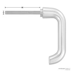 Hörmann Drückergarnitur D110 Kurzschild PZ, Alu -Hörmann Verkauf 449910 hoermann drueckergarnitur mit kurzschild pz gelocht alu stift masse