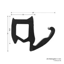 Hörmann Dichtung Mit Dichtungskeilen Für T30-Türen Und Stahltüren, P13, Länge 7,50 Meter -Hörmann Verkauf 452699 hoermann zargendichtung fuer t30 tueren und stahltueren p13 laenge 7 50 breite laenge