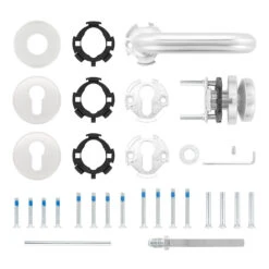 Hörmann FS Wechselgarnitur D110 Rosette PZ, Edelstahl -Hörmann Verkauf 454742 hoermann fs wechselgarnitur d110 pz rosette edelstahl gleitlager lieferumfang