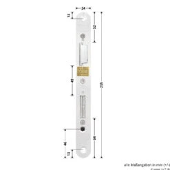 Hörmann Panikschloss 1201 PZ Für Stahltüren, Links -Hörmann Verkauf 478749 hoermann panikschloss 1201 pz dornmass 65 funktion e li masse schliessblech