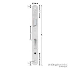 Hörmann Panikschloss ECO 112, Funktion D, Auswärts -Hörmann Verkauf 478765 hoermann panikschloss eco 112 funktion d auswaerts links masse stulp