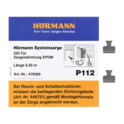 Hörmann Zargendichtung Mit Dichtungskeilen P112, 6500 Mm -Hörmann Verkauf 479305 hoermann zargendichtung mit dichtungskeilen p112 6500 mm zubehoer