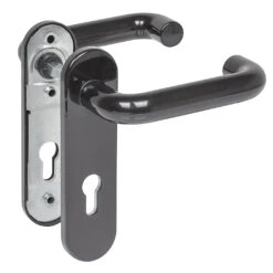 Hörmann FS Drückergarnitur D110 Kurzschild PZ, Schwarz -Hörmann Verkauf 498165 hoermann fs drueckergarnitur d 110 kurzschild pz gleitlager polyamid schwarz