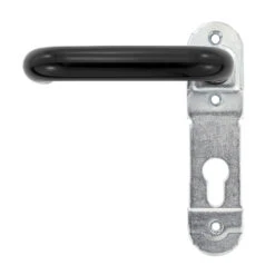 Hörmann FS Drückergarnitur D110 Kurzschild PZ, Schwarz -Hörmann Verkauf 498165 hoermann fs drueckergarnitur d 110 kurzschild pz gleitlager polyamid schwarz links bild 2