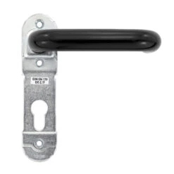 Hörmann FS Drückergarnitur D110 Kurzschild PZ, Schwarz -Hörmann Verkauf 498165 hoermann fs drueckergarnitur d 110 kurzschild pz gleitlager polyamid schwarz rechts bild 2