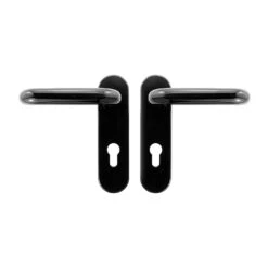 Hörmann FS Drückergarnitur D110 Kurzschild PZ, Schwarz -Hörmann Verkauf 498165 hoermann fs drueckergarnitur d 110 kurzschild pz gleitlager polyamid schwarz set