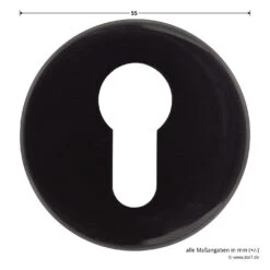 Hörmann FS Drückergarnitur D110 Rosette PZ, Schwarz 10 Hörmann FS Drückergarnitur D110 Rosette PZ, Schwarz -Hörmann Verkauf 544353 hoermann fs drueckergarnitur d110 pz rosette schwarz gleitlager durchmesser