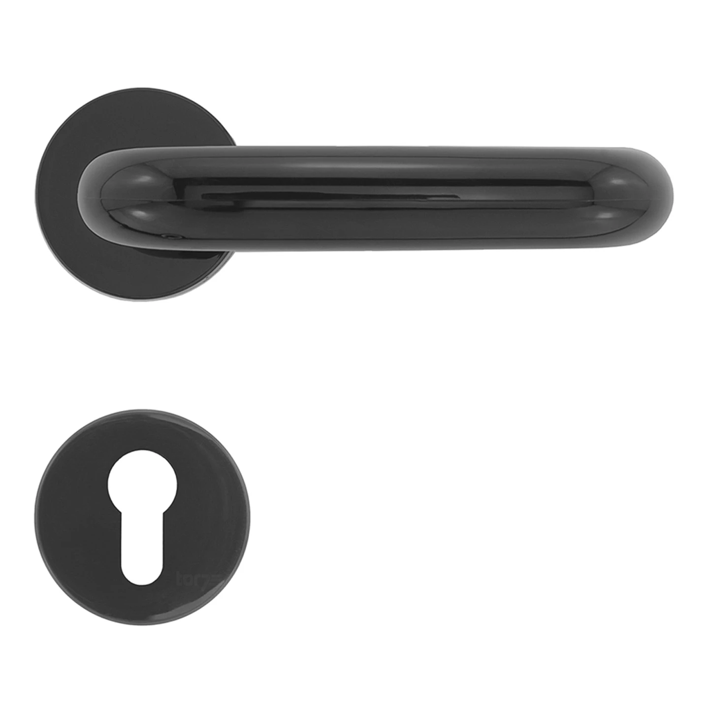 Hörmann FS Drückergarnitur D110 Rosette PZ, Schwarz 1 Hörmann FS Drückergarnitur D110 Rosette PZ, Schwarz