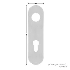 Hörmann FS Wechselgarnitur D210 Kurzschild PZ, Edelstahl -Hörmann Verkauf 545723 hoermann fs wechselgarnitur d210 pz kurzschild edelstahl gleitlager breite laenge