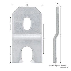 Hörmann Dübellasche Eckzarge, Verdeckte Montage -Hörmann Verkauf 549518 hoermann duebellasche eckzarge verdeckte montage bemassung
