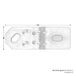 Hörmann Dübellaschen S61 -Hörmann Verkauf 549521 hoermann duebellaschen lasche breite laenge