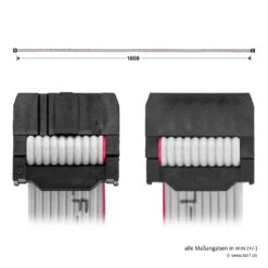 Hörmann Flachband-Verbindungsleitung, 10-adrig -Hörmann Verkauf 638448 hoermann flachband verbindungsleitung 10 adrig laenge 1000 mm draufsicht masse