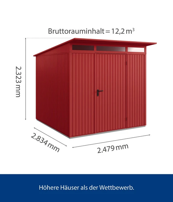 Hörmann Berry-Gerätehaus Classic-P Typ 2, Ca. B247,9/H232,3/T283,4 Cm 3 Hörmann Berry-Gerätehaus Classic-P Typ 2, Ca. B247,9/H232,3/T283,4 Cm - Image 3