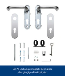 Hörmann Drückergarnitur PZ-Ausführung Edelstahl Poliert -Hörmann Verkauf 6675771 WE DE 002 HoermannDrueckergarnitur