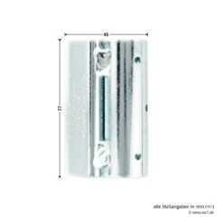 Hörmann Flügelteil FE Verzinkt, Nicht Verstellbar, H8-5/MZ -Hörmann Verkauf 690407 hoermann fluegelteil fe verzinkt nicht verstellbar fuer h8 5 mz masse 1