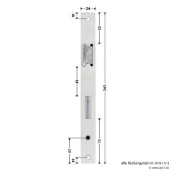 Hörmann Einsteck-Wechselschloss, BKS, Dornmaß 40 Mm -Hörmann Verkauf 702402 hoermann einsteck wechselschloss bks dornmass 40 mm masse stulp