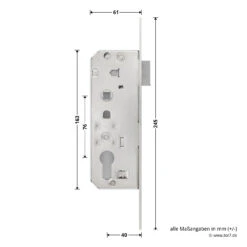 Hörmann Schlupftür-Schloss DF80/95/98, PZ, DIN Links 8 Hörmann Schlupftür-Schloss DF80/95/98, PZ, DIN Links -Hörmann Verkauf 716839 hoermann schlupftuer schloss df80 95 98 pz din links masse