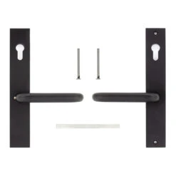 Hörmann Aluminium-Drückergarnitur, Schloss Einliegend, PZ 60/60 Mm -Hörmann Verkauf 770299 hoermann aluminium drueckergarnitur schloss einliegend pz 60 60 mm lieferumfang