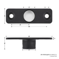 Hörmann Führungsbuchse Verschlussstange, 16 Mm -Hörmann Verkauf 772238 hoermann fuehrungsbuchse verschlussstange 16mm bemassung