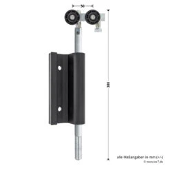 Hörmann Entlastungsrolle Mit Einfach-Bandteil 360 Mm, M12, DIN Links, Zwischenliegend -Hörmann Verkauf 772635 hoermann entlastungsrolle mit einfach bandteil 360mm m12 din links zwischenliegend masse bild 1